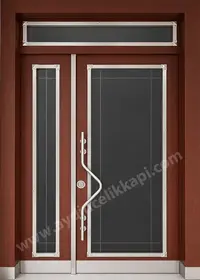 Çift Kanatlı Camlı Apartman Kapısı V:24