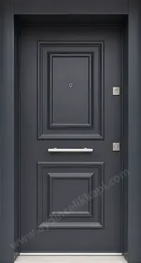Antrasit Gri Kabartma Çelik Kapı A:30
