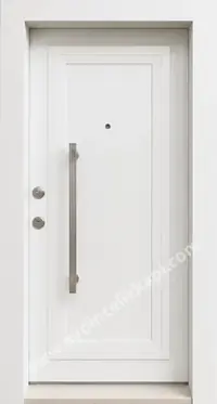 Beyaz Minimal Çelik Kapı A:32