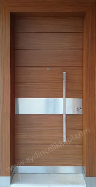 Çelik kapı 22, meşe kaplama çelik kapı
