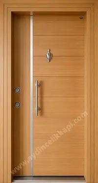 Naturel Tik Kaplamalı Çelik Kapı A:2