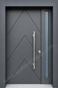 Antrasit Freze Villa Çelik Kapısı V:4
