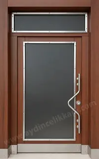 Ceviz Kompakt Laminat Apartman Kapısı V:11